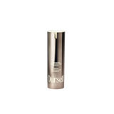 A sleek, metallic silver cylindrical bottle of Ourself advanced regenerative serum, centered on a plain white background.