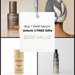 Plated Hair Ritual Kit, product lineup with text callouts
