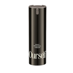 Black bottle of 'Daily Renewal Cream' by 'Ourself' on a white background