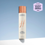 Hydrinity HYDRI-C Daily Vitamin C Moisturizer, bottle on blue background with award seals