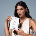 Hydrinity Restorative HA Masque, model holding the masque packet