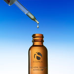 iS Clinical Pro-Heal Serum Advance+, bottle on blue background