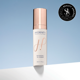 Hydrinity Renewing HA Serum, bottle on blue background